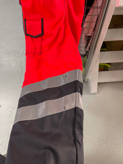 HAVEP TUINBROEK HIGH VIS 2074 ROOD/CHARCOAL GRIJS