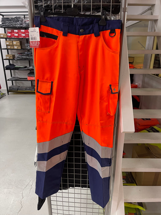 Havep werkbroek high visibility orange/navy blue