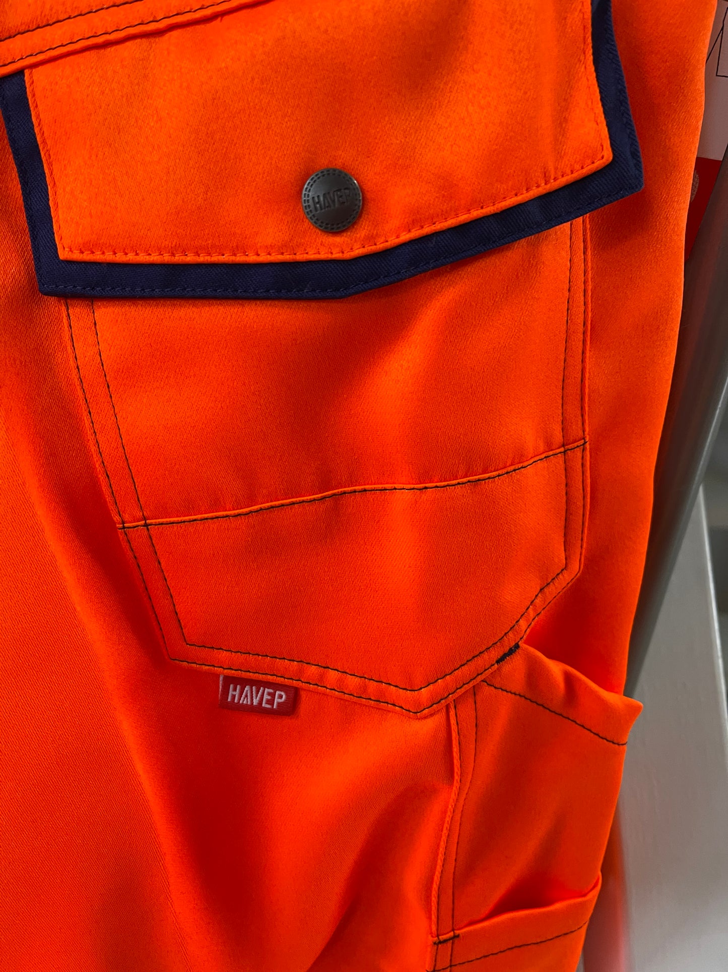 Havep werkbroek high visibility orange/navy blue