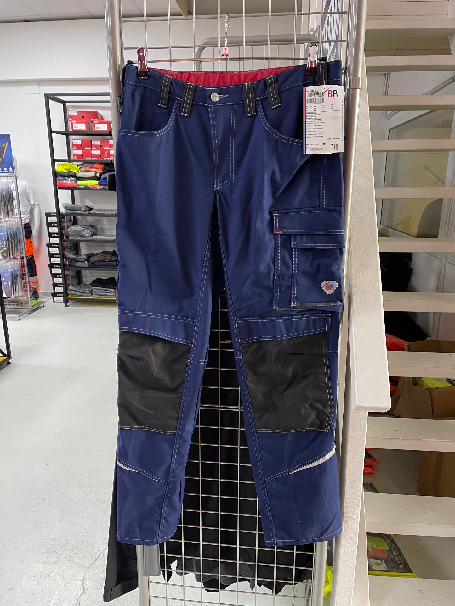 Bp werkbroek met kniezakken blauw