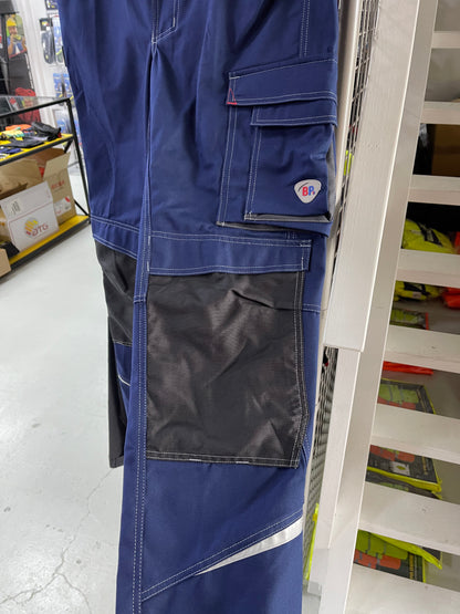 Bp werkbroek met kniezakken blauw