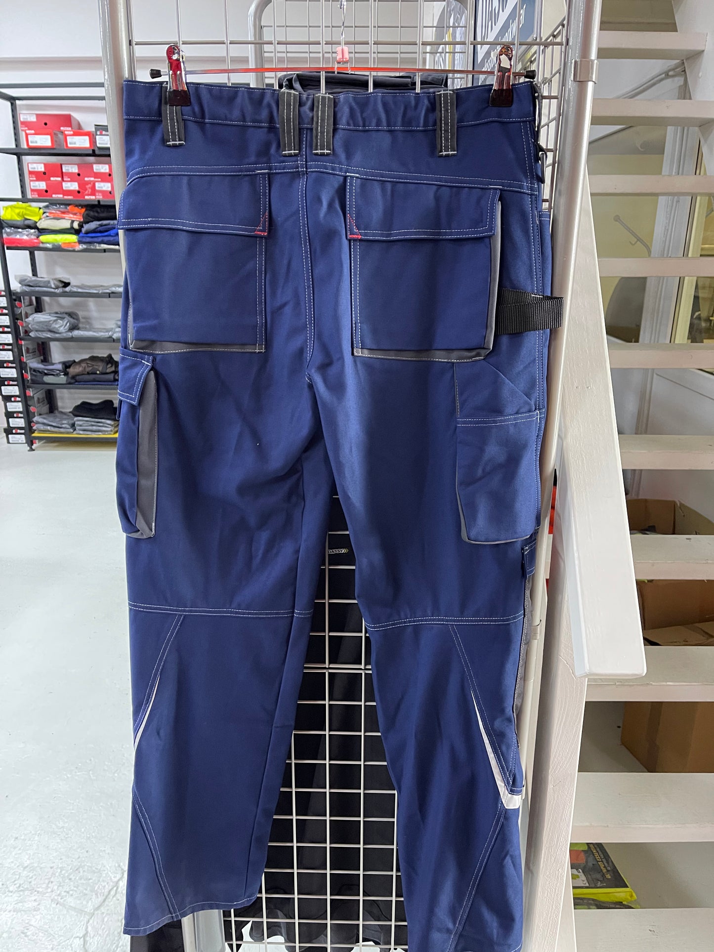 Bp werkbroek met kniezakken blauw