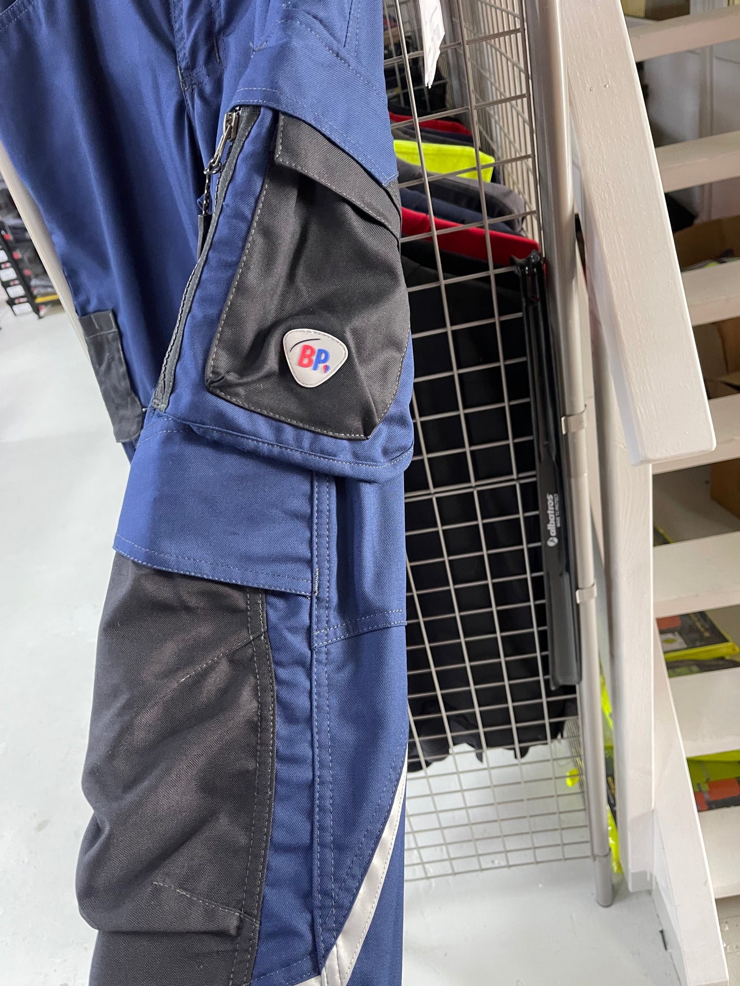 Bp werkbroek met kniezakken blauw