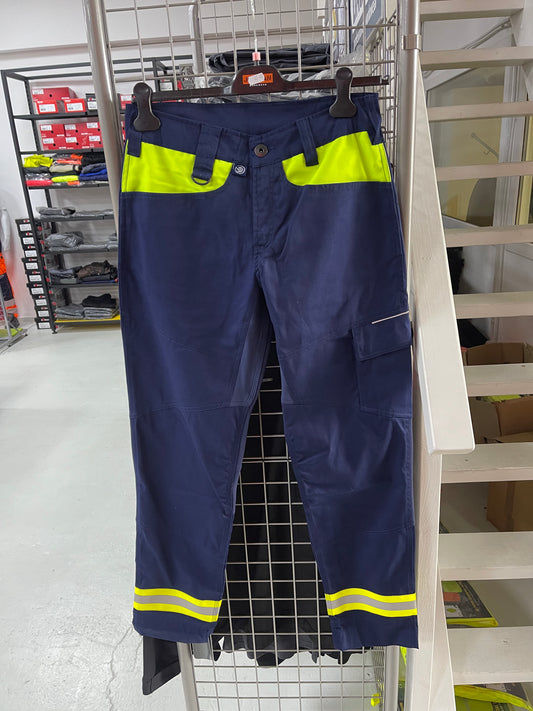 Thirtyfour werkbroek blauw/geel