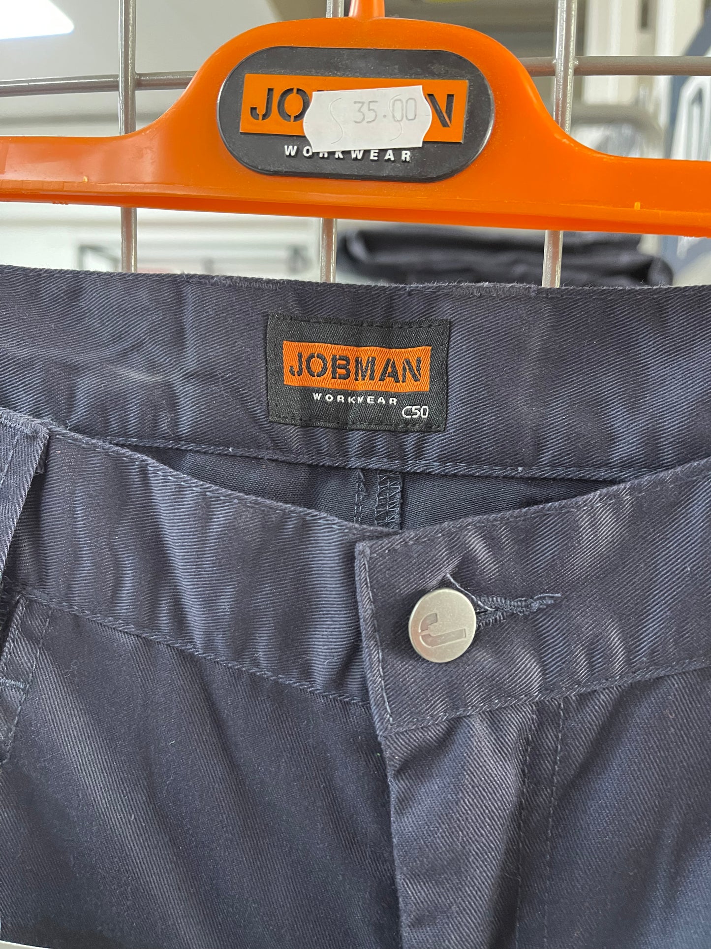 Jobman werkbroek blauw/geel