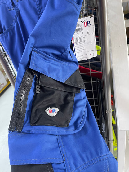 Bp werkbroek met kniezakken blauw/zwart