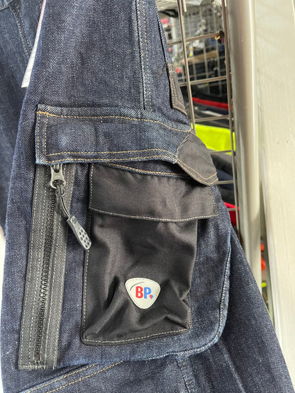 Bp werkbroek met kniezakken blauw