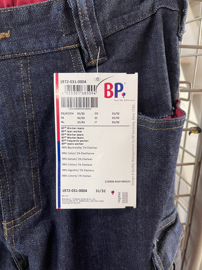 Bp werkbroek met kniezakken blauw