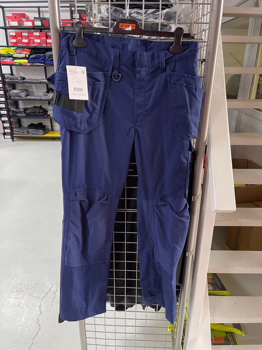 Fristads werkbroek blauw met toolpockets, kniezakken