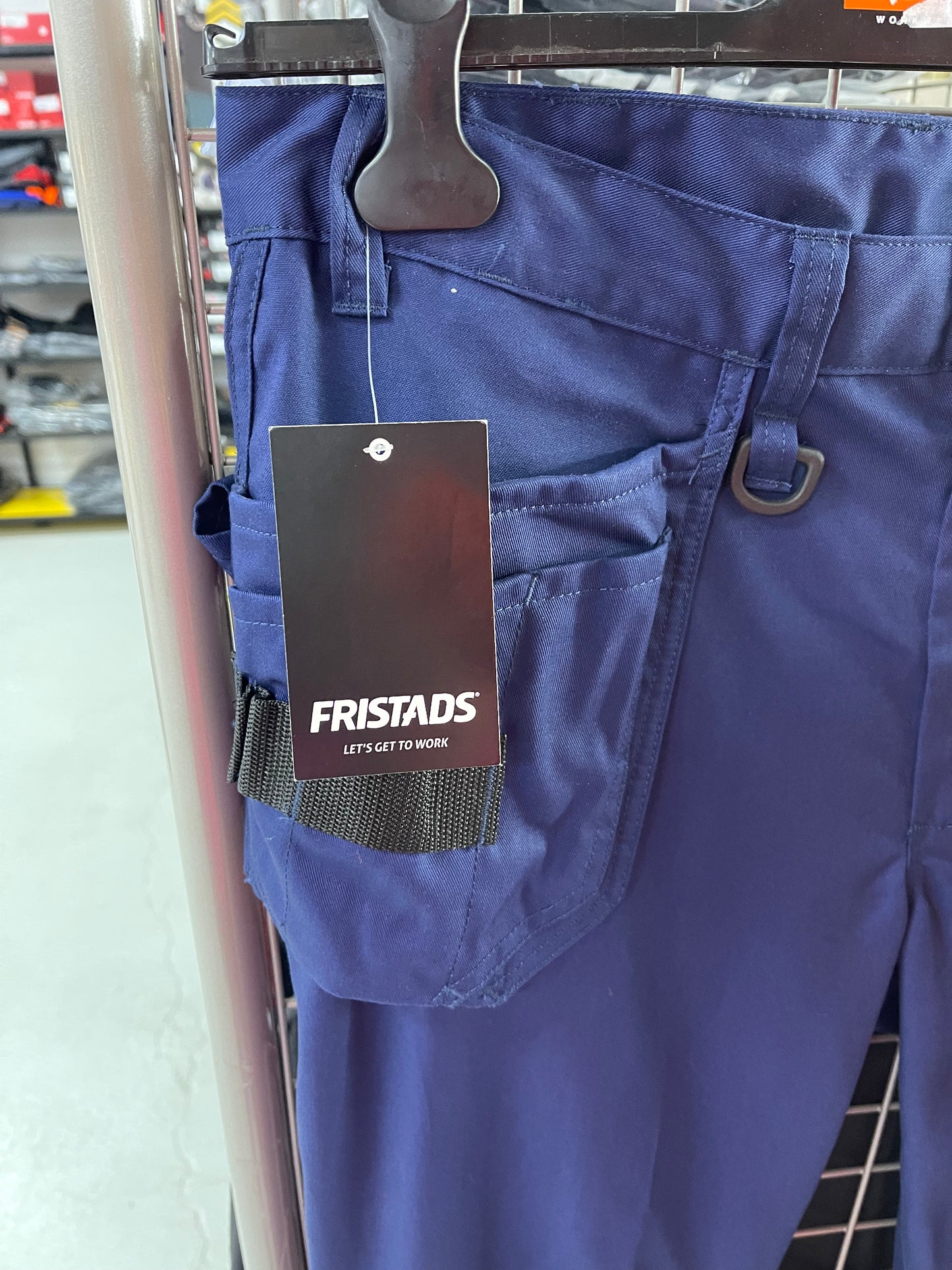 Fristads werkbroek blauw met toolpockets, kniezakken