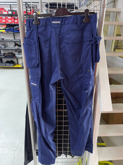 Fristads werkbroek blauw met toolpockets, kniezakken