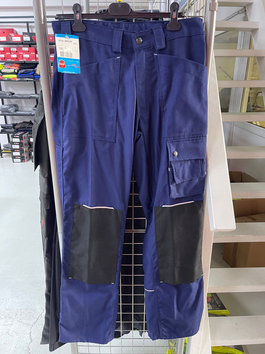 Havep werkbroek met kniezakken blauw/zwart