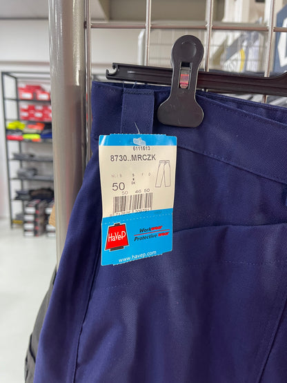 Havep werkbroek met kniezakken blauw/zwart