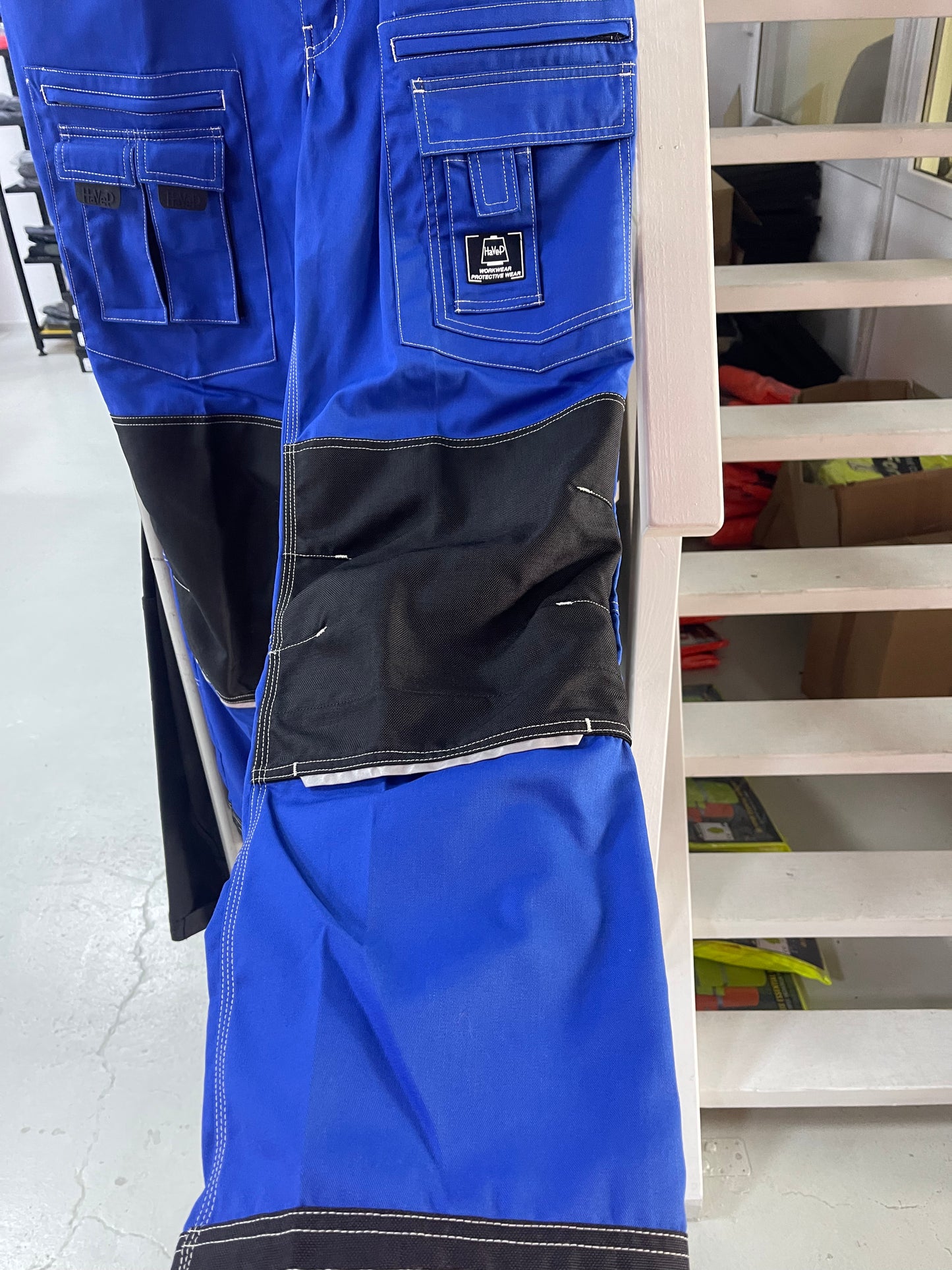 Havep werkbroek blauw met kniezakken