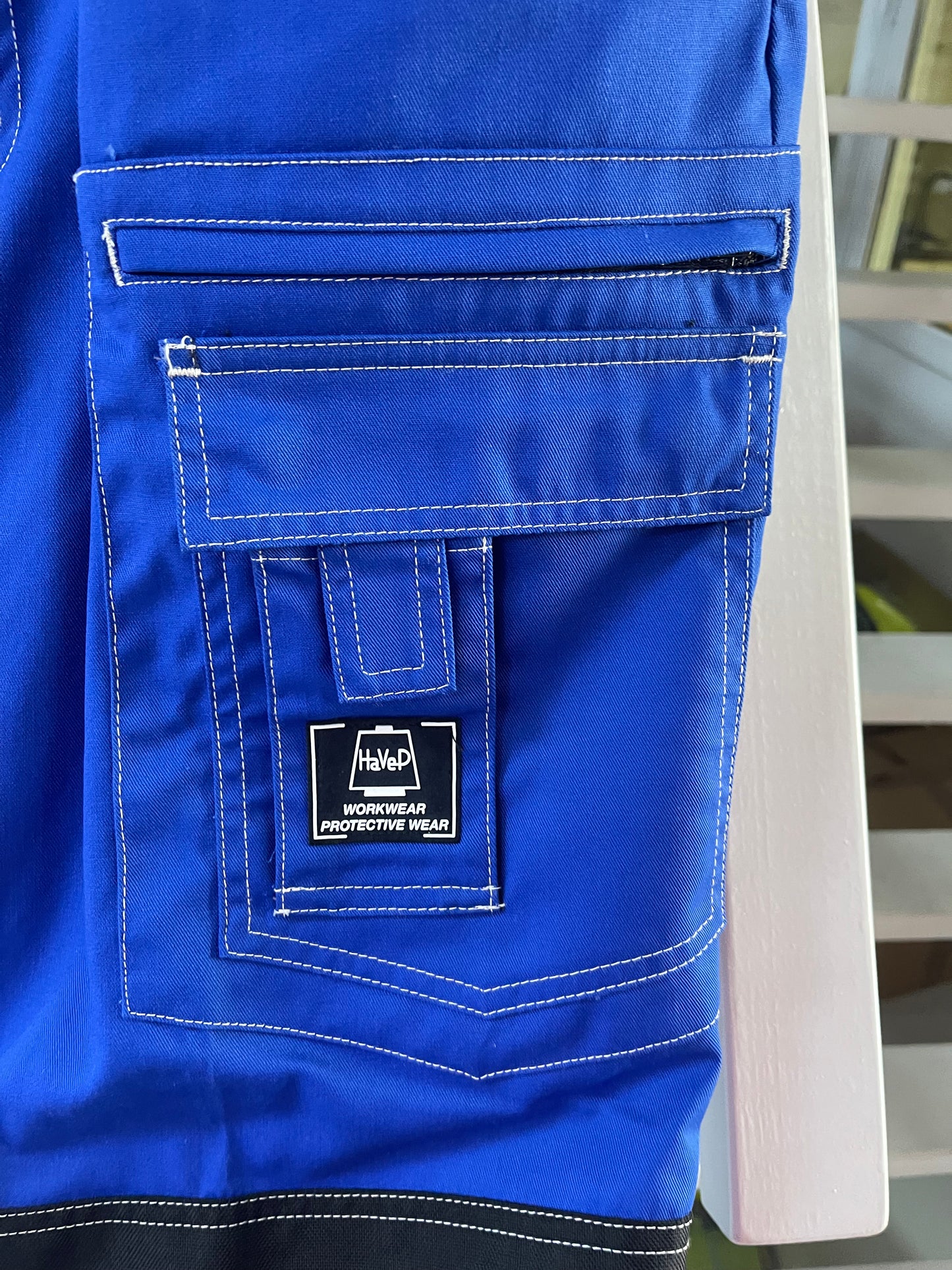 Havep werkbroek blauw met kniezakken