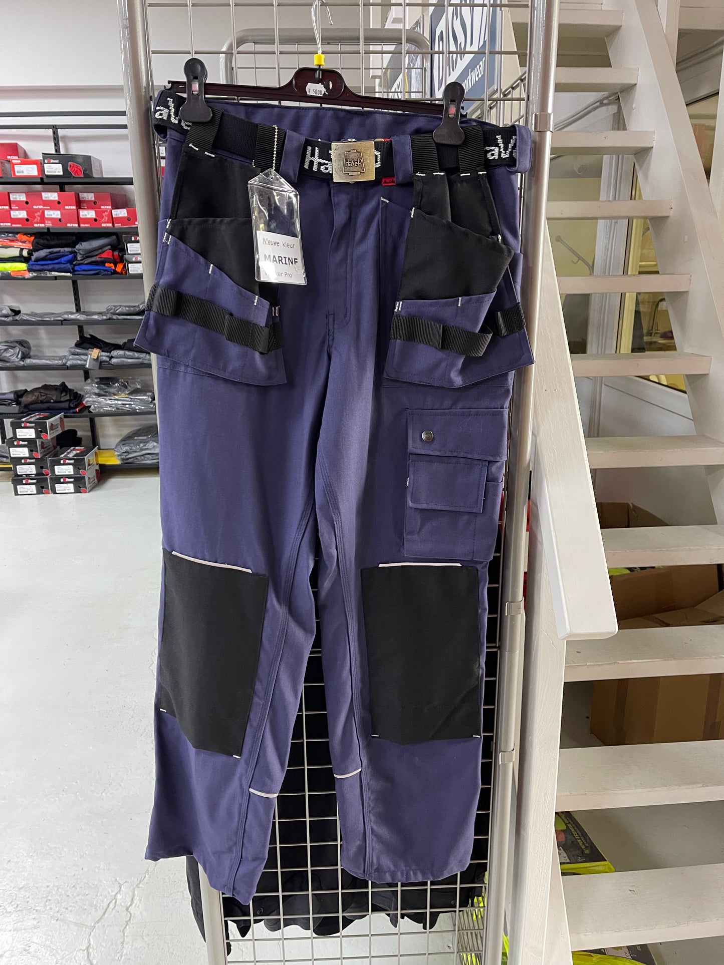 Havep werkbroek met riem,toolpockets,kniezakken