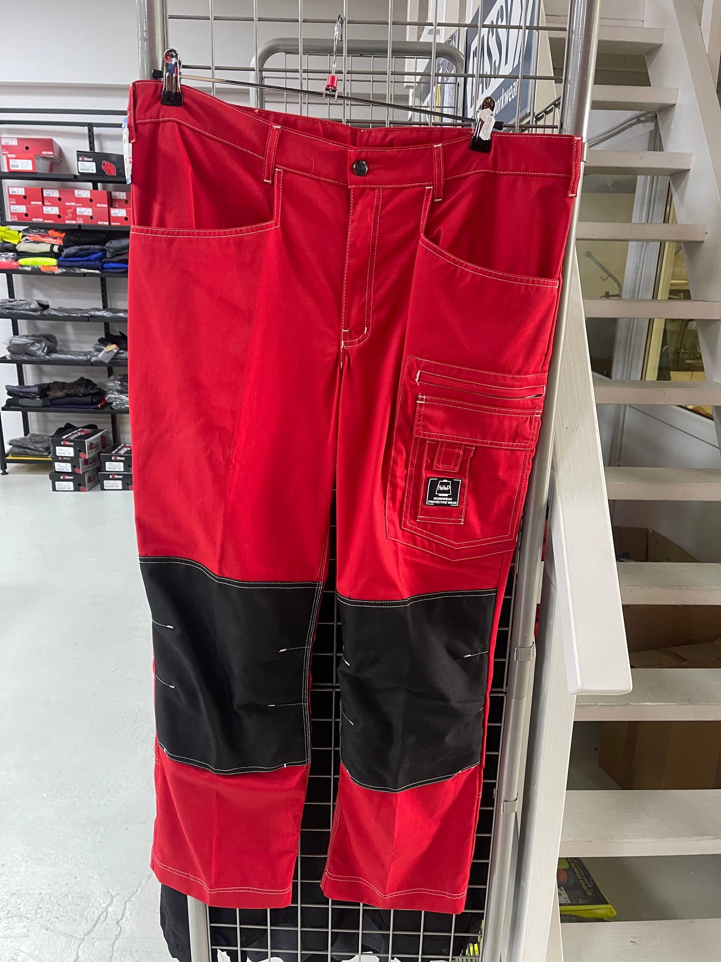 Havep rood werkbroek met kniezakke