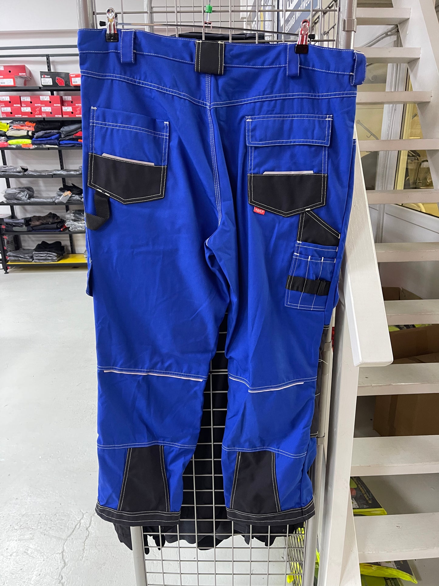 Havep werkbroek blauw met kniezakken