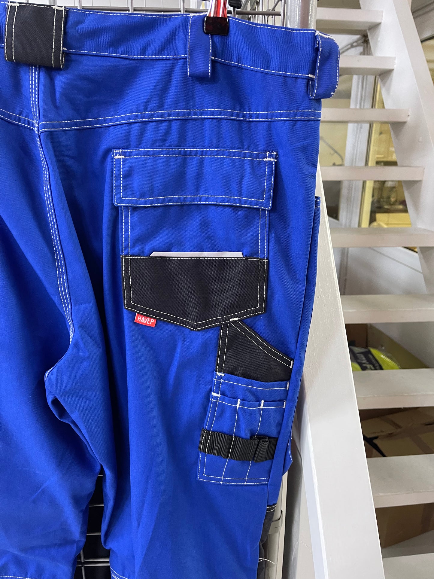 Havep werkbroek blauw met kniezakken