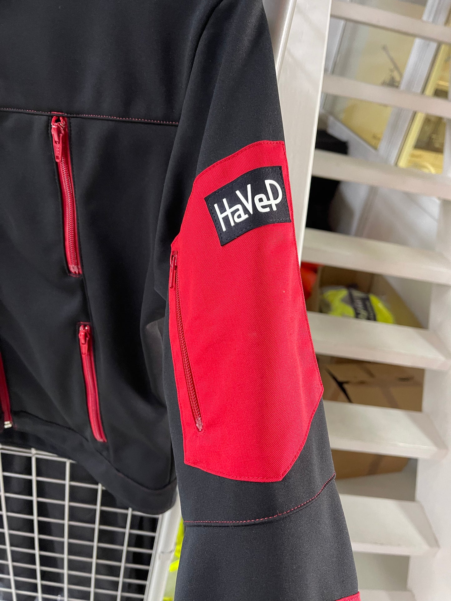 Havep softshell zwart/rood