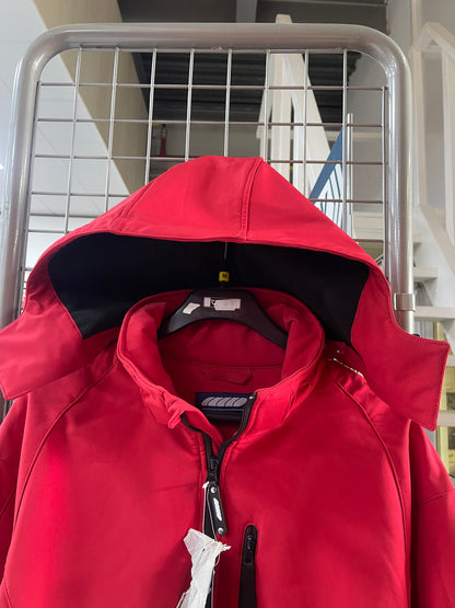 Rood softshell met capuchon 🧢