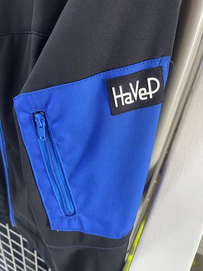 Havep softshell zwart/blauw