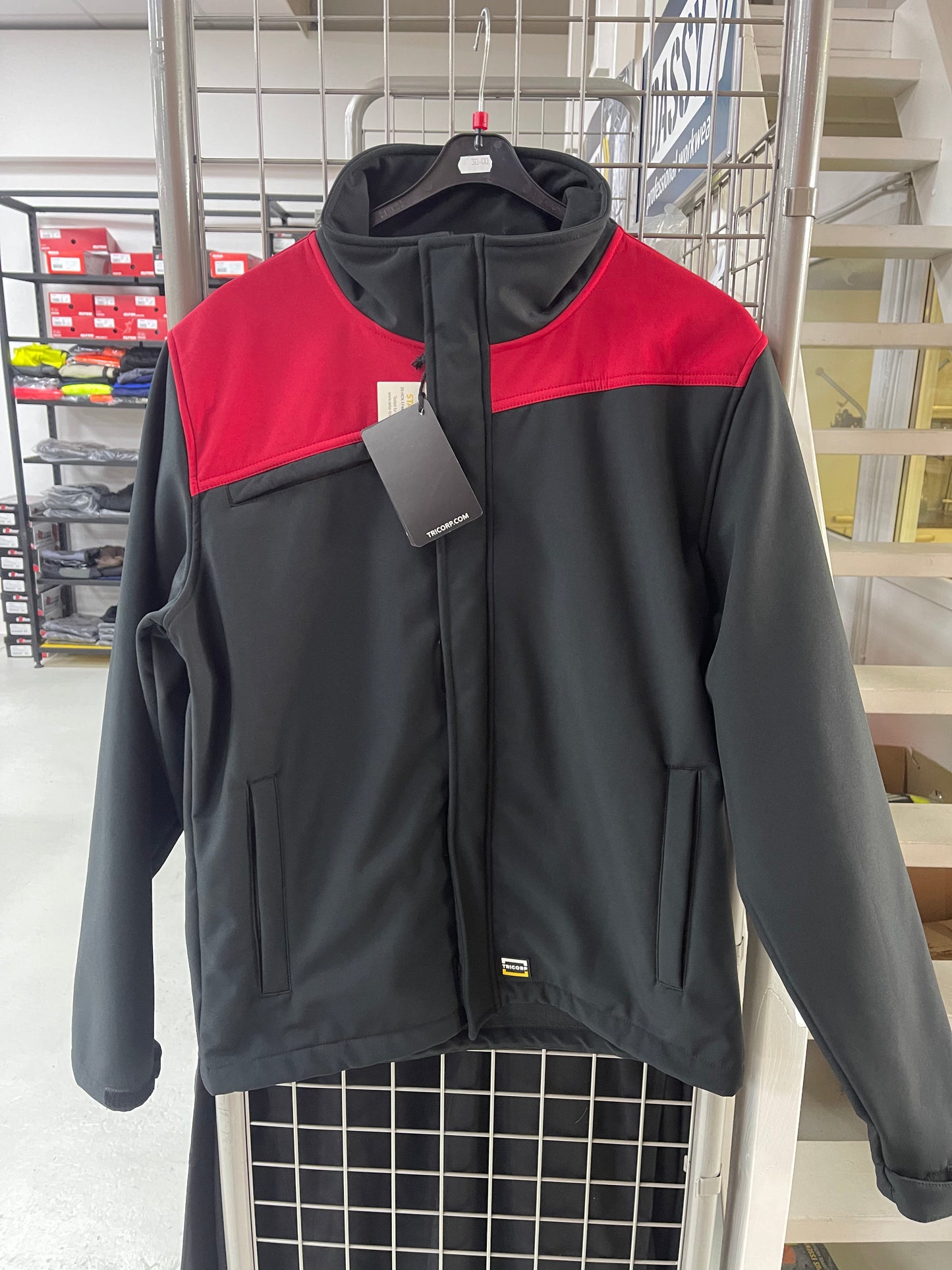 Tricorp softshell jacket zwart/rood