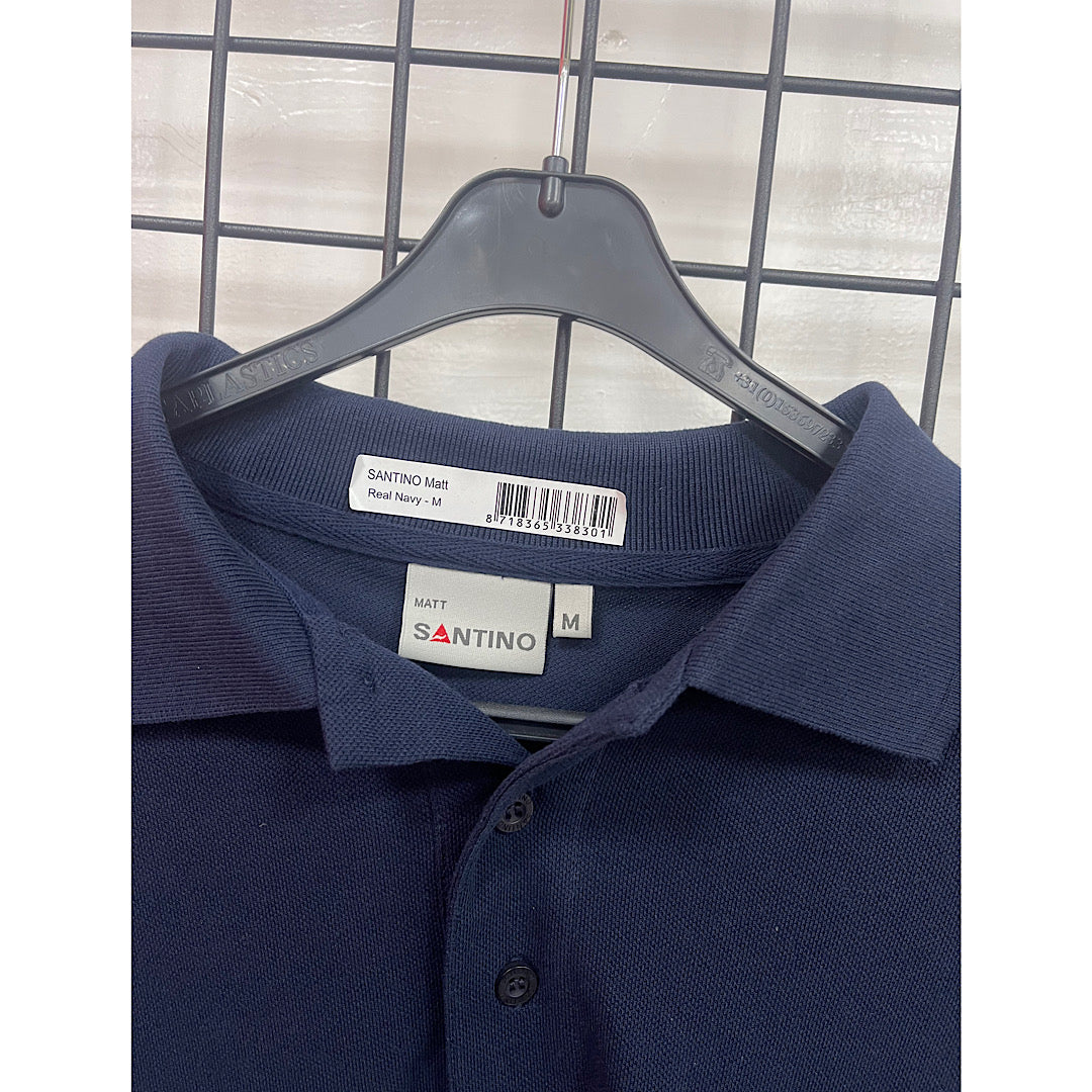 Santino matt polo shirt long mauw