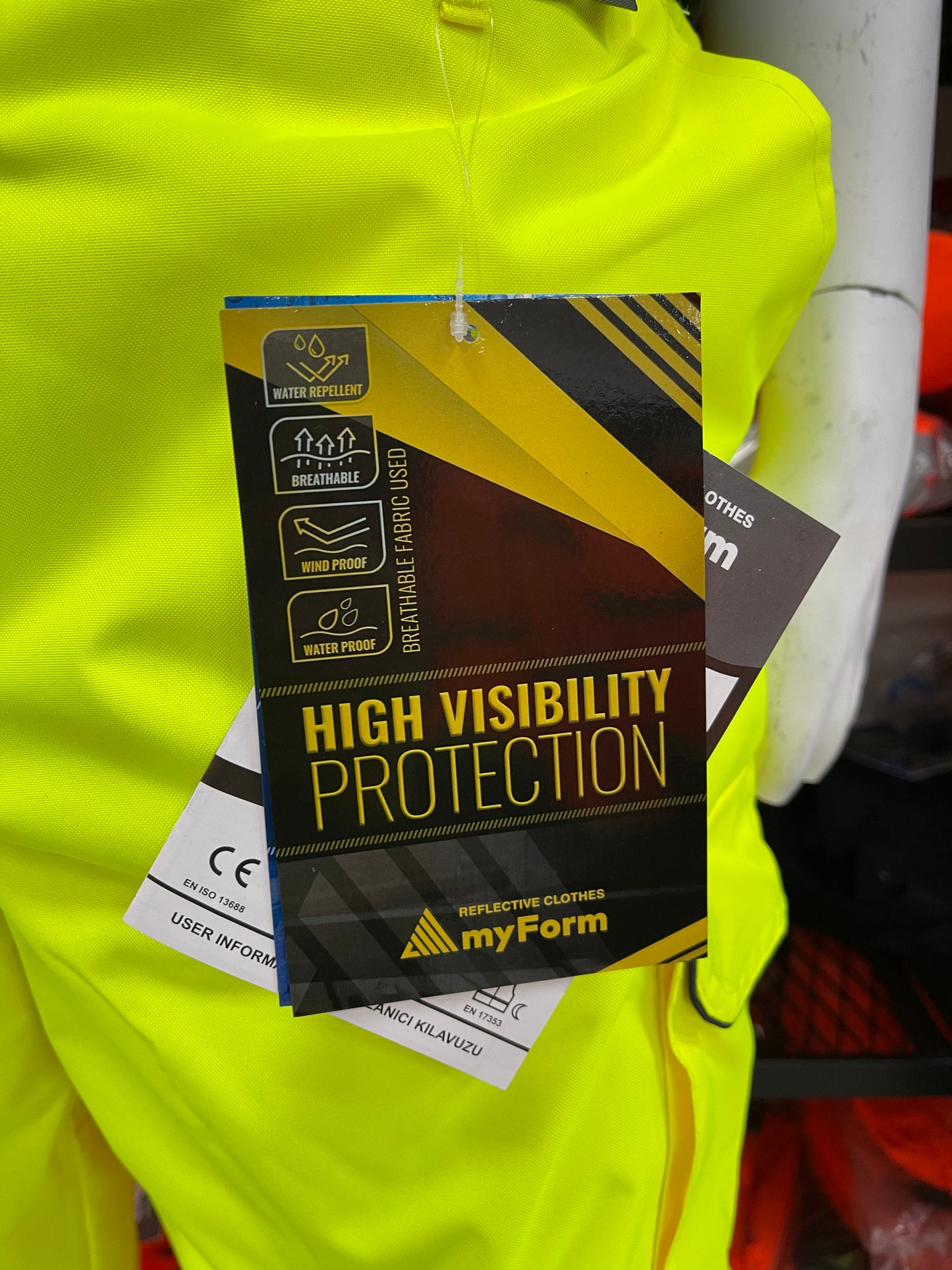 Myform Olympus Hi-Vis Contrast Lined werkbroek ☔️