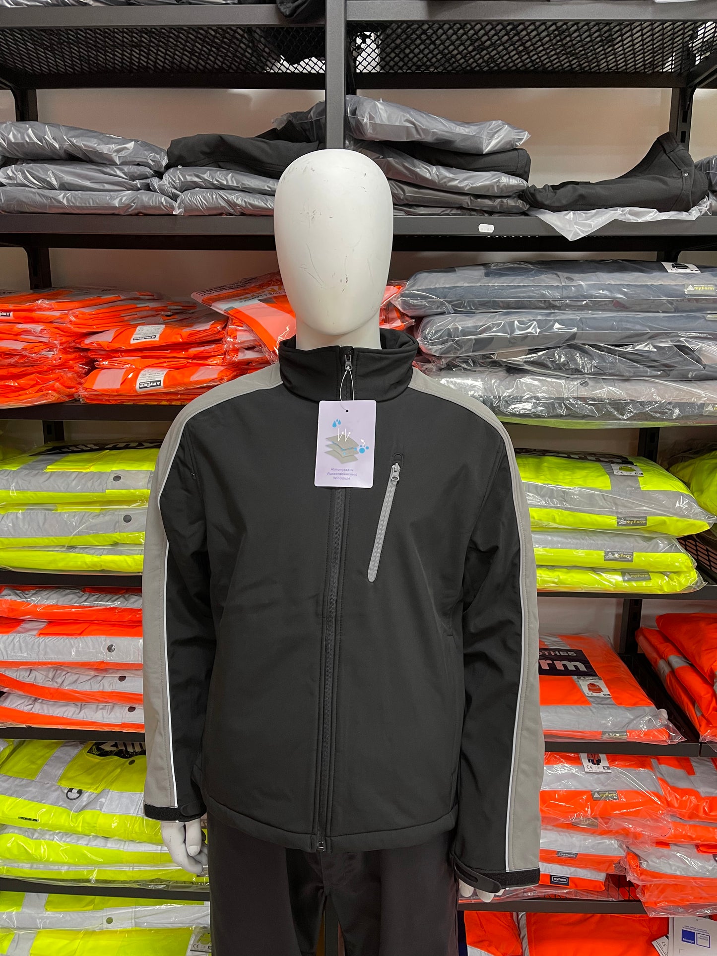 Pka softshell zwart/grijs werkjas