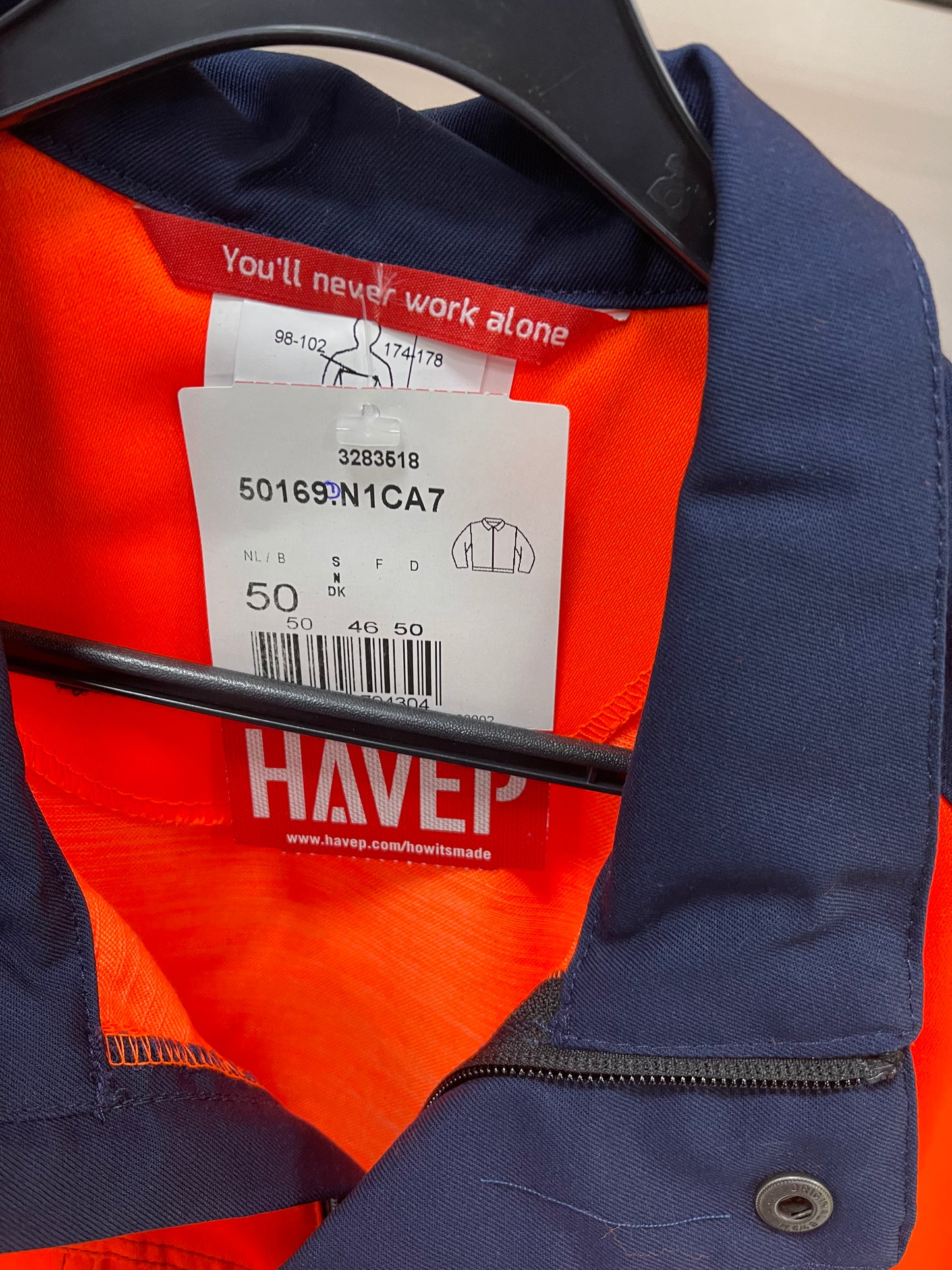 Havep oranje werkjack hi-vis