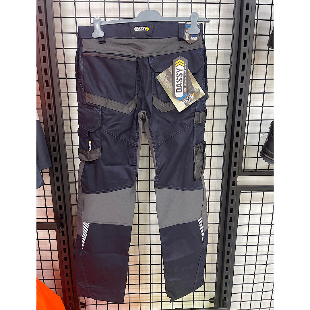 Dassy flux cordura werkbroek blauw/grijs