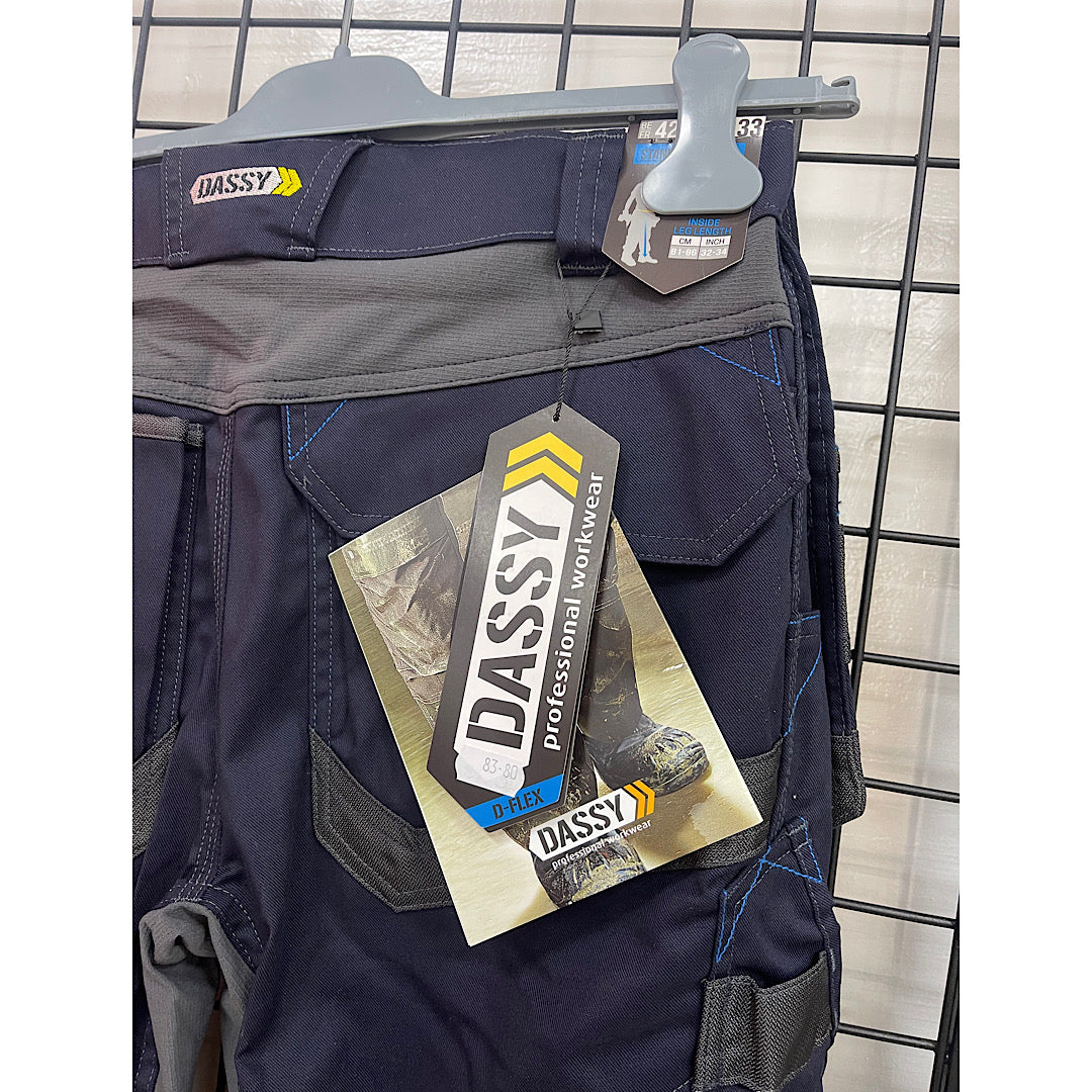 Dassy flux cordura werkbroek blauw/grijs