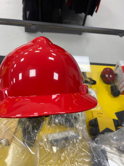 Msa red safety helmet