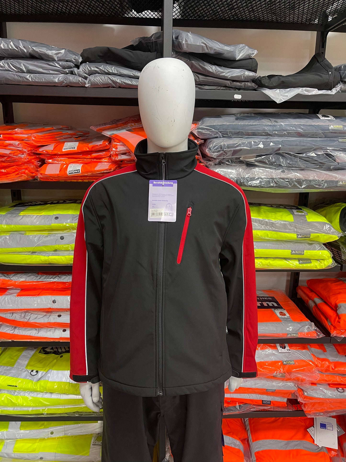 Pka softshell zwart/rood werkjas